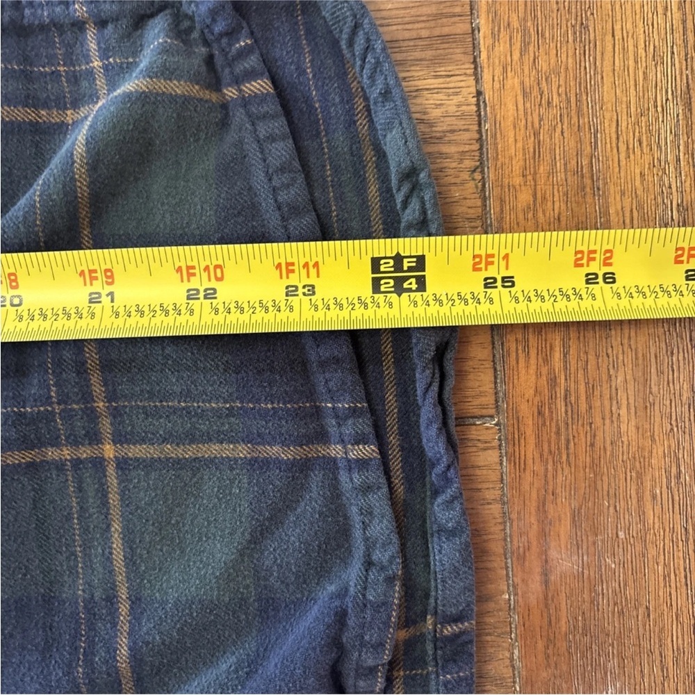 EDDIE BAUER Women Button Down Collar Blue Plaid Flannel Shirt Women's Size Small - Picture 5 of 15